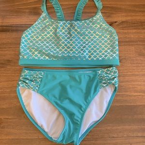 Girls aqua swimsuit